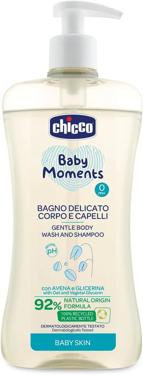 Chicco® Baby Moments Gentle Wash & Shampoo – Oat & Glycerin Formula