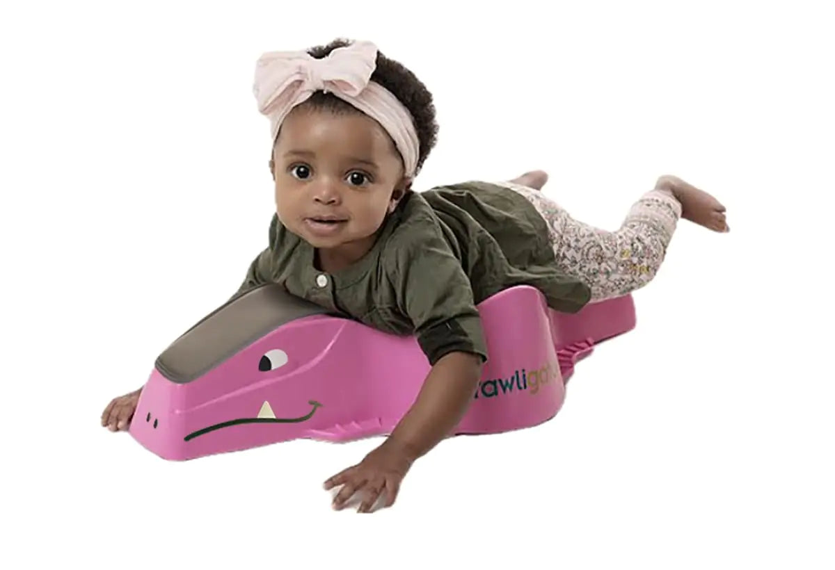 CRAWLIGATOR Tummy Time Mobility Toy for Infants 4-12 Months (Pink)