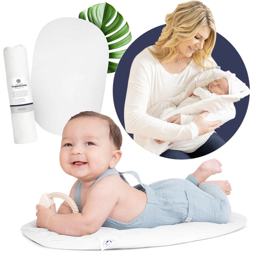 🍼 Montessori Newborn Support Pillow – Topponcino in Pure White