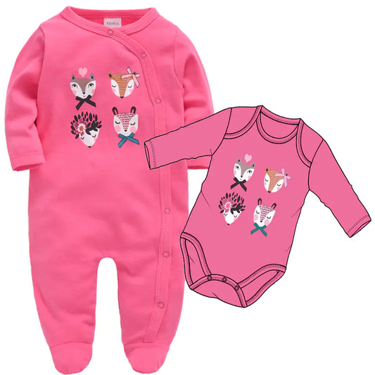 Cozy Velvet Baby Romper Set – Multiple Styles