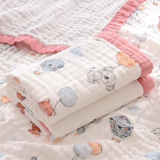 Kindora Muslin Baby Blanket — Soft Cotton Kids Throw
