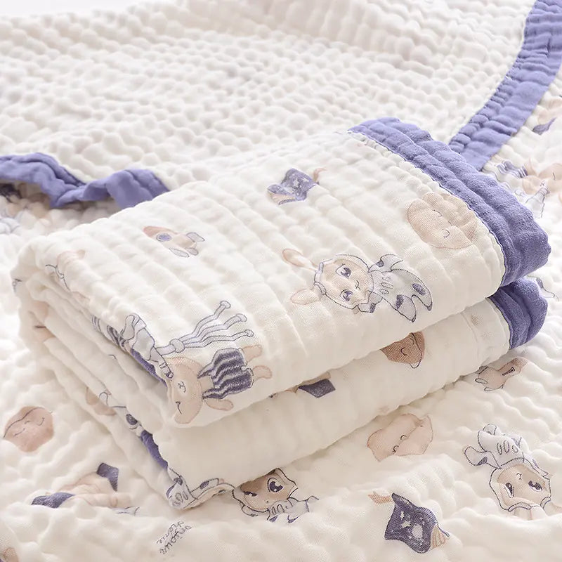 Kindora Muslin Baby Blanket — Soft Cotton Kids Throw