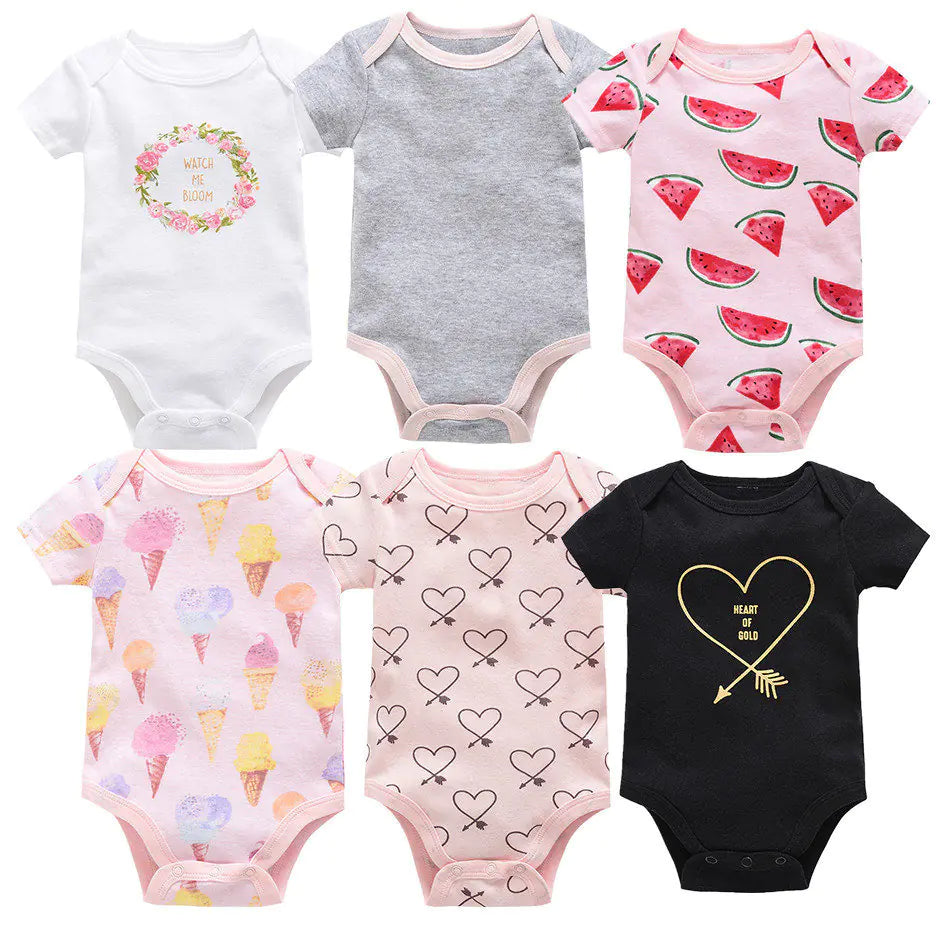 Summer Cotton Baby Outfit Set (6-Piece)