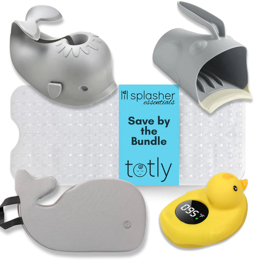 Totly™ 5-Piece Baby Bath Starter Kit – Thermometer, Bath Spout Cover, Rinse Cup & More 🛁