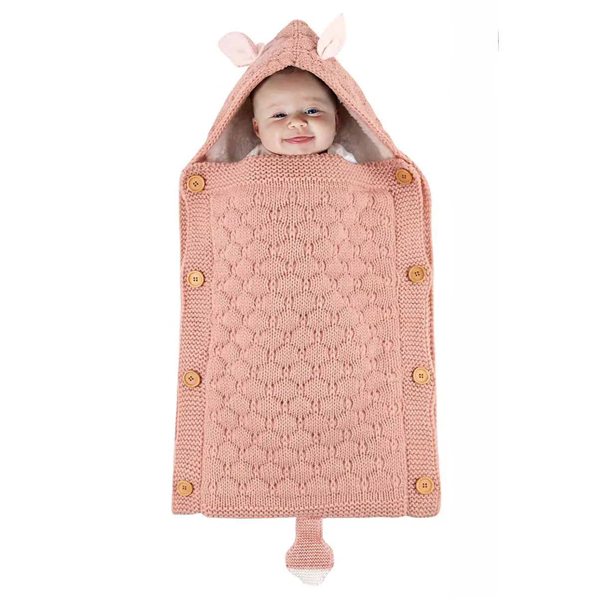 Kindora Knit Sleep Sack — Baby Swaddle with Rabbit Ears