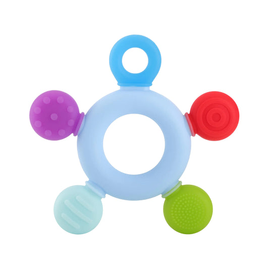 Kindora Seeway Teether — Silicone Baby Teething Ring Toy