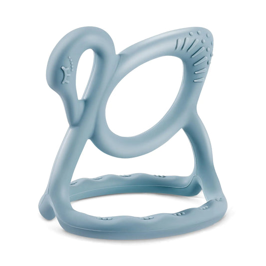 🦢 Swan Silicone Baby Teether – Easy Grip Chew Toy