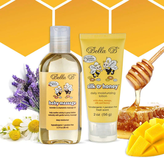 Bella B Organic Baby Massage Oil & Lotion Gift Set