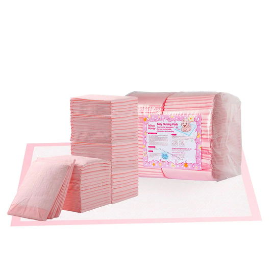 HoneyHug™ Disposable Baby Changing Pads – Pink (50 Count, 18x24”)