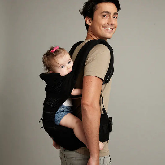 👶 Multi-Functional Baby Carrier with Waist Stool – Navy
