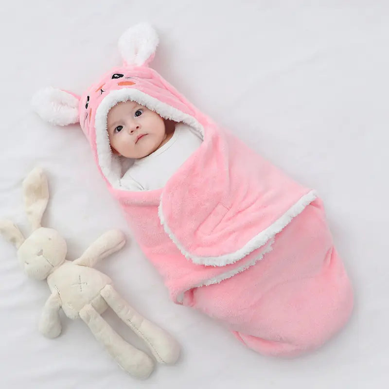 Kindora Cartoon Swaddle — Newborn Baby Blanket with Panda Design