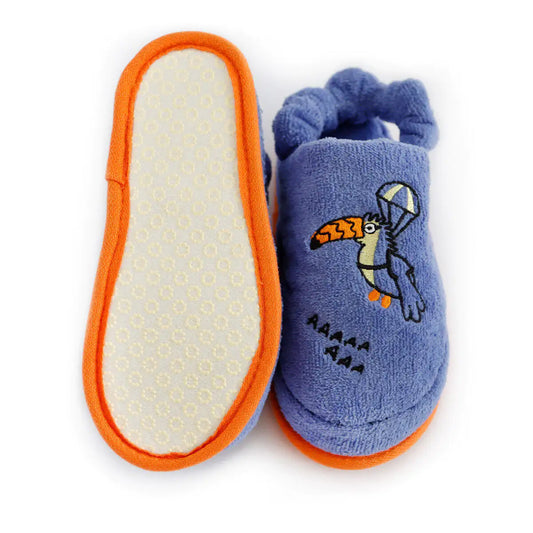 Milk&Moo Flying Toucan Kids Slippers (Light Blue)
