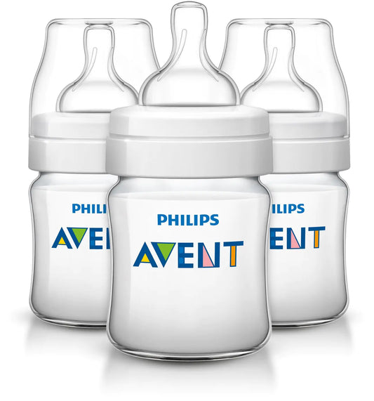 Philips Avent 4oz Clear Anti-Colic Bottles – 3 Pack