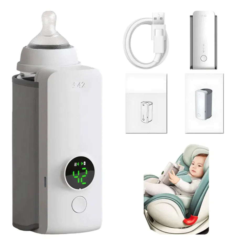 🍼 Portable Wireless Baby Bottle Warmer – Adjustable Heat