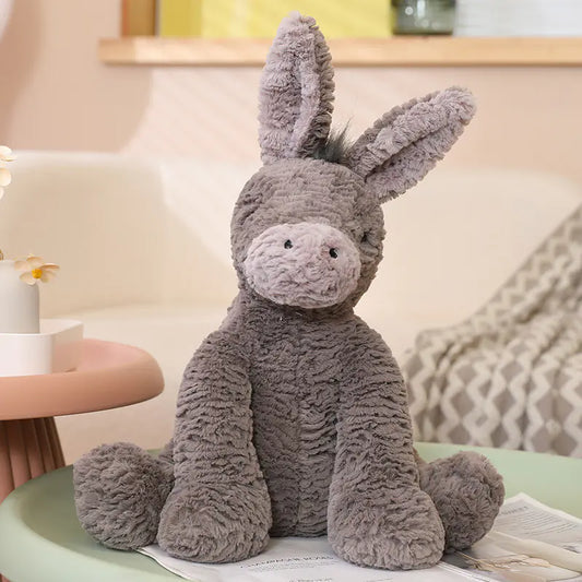 Kindora Plush Donkey — Soft Stuffed Animal & Cuddle Pillow