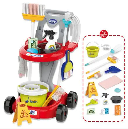 Kindora Toddler Cleaning Playset — Montessori Pretend Play Housekeeping Kit