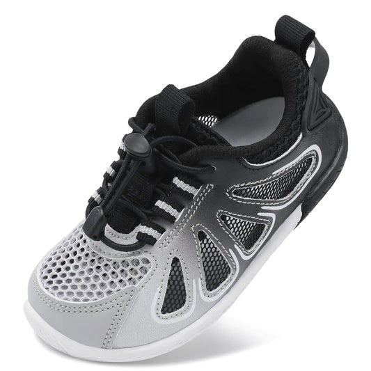 BARERUN Toddler Sneakers – Gray & Black (Size 7.5–8)