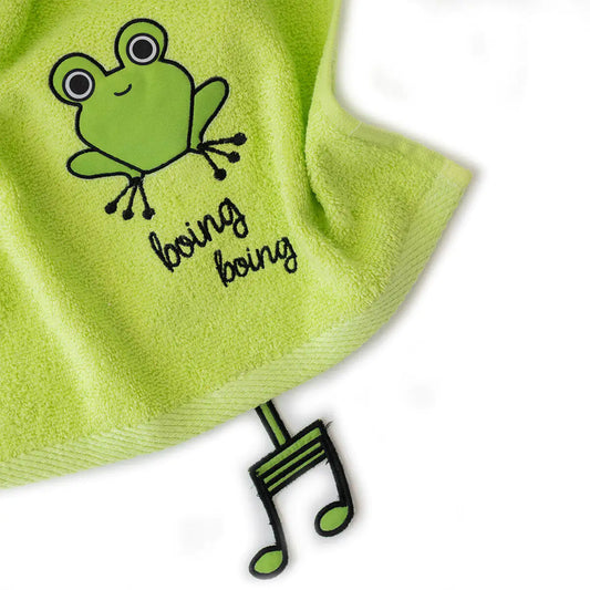 Milk&Mooβ’ Cacha Frog Baby Towel Set β 2 Ultra-Soft Cotton Towels