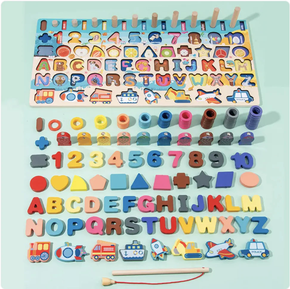 Montessori Wooden Counting Maze Toy