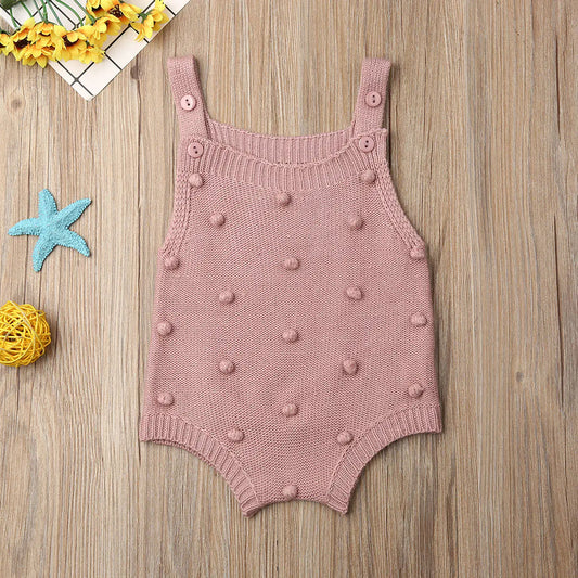 Kindora Knit Baby Romper — Cotton Sleeveless Outfit