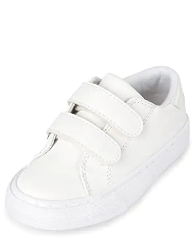 The Children’s Place Toddler Girls Uniform Low-Top Sneakers – White (Size 9)