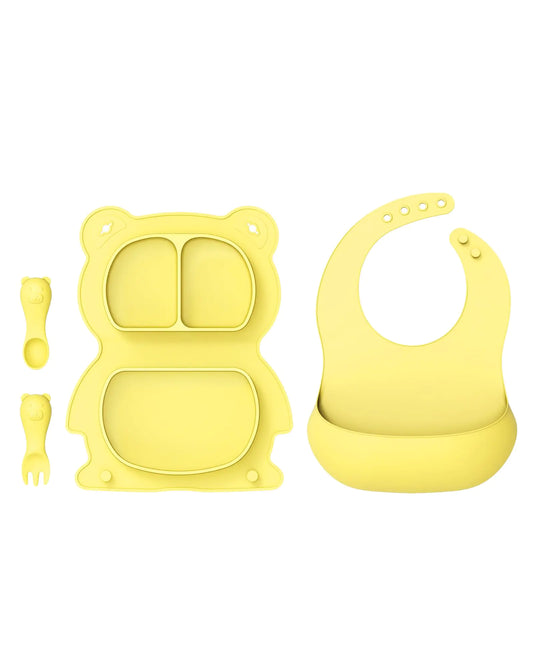 Cusevesu Silicone Baby Feeding Set – Yellow