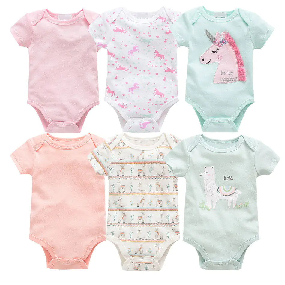 Summer Cotton Baby Outfit Set (6-Piece)