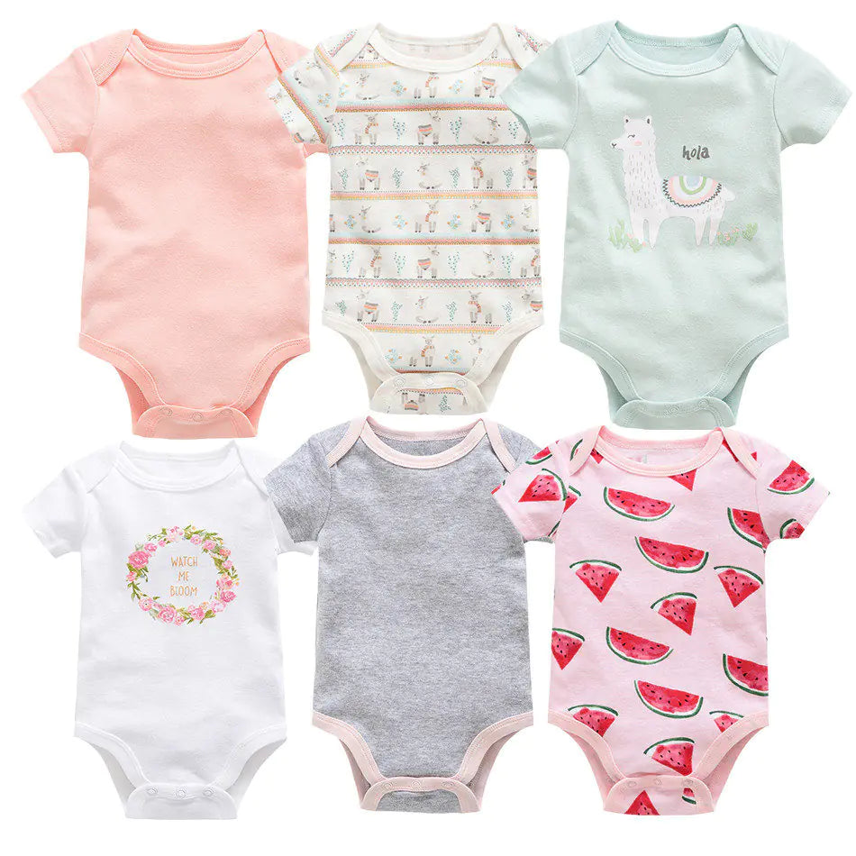 Summer Cotton Baby Outfit Set (6-Piece)