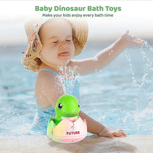 Light-Up Dino Bath Toy – Water Spray Fun