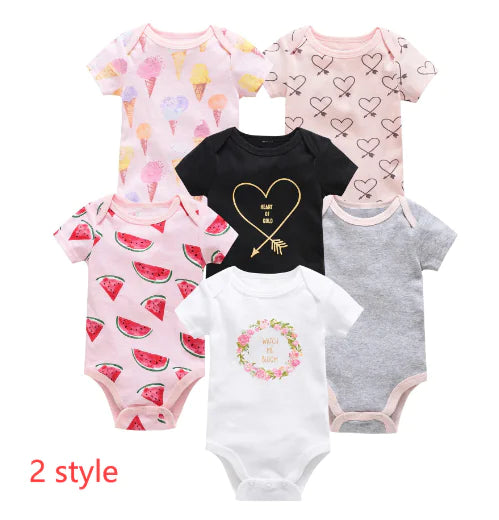 Summer Cotton Baby Outfit Set (6-Piece)