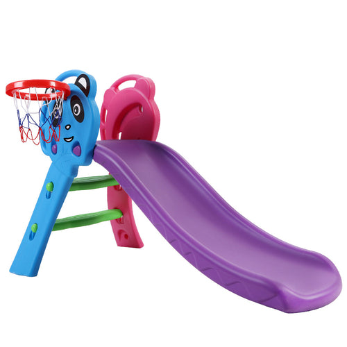 Keezi Kids Indoor Slide & Basketball Hoop Playground Set