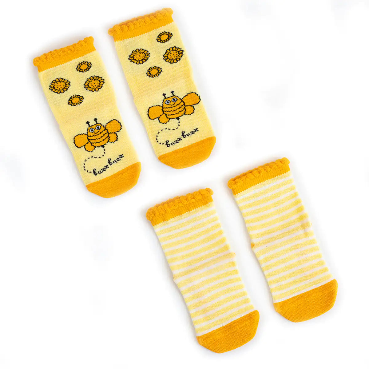 Milk&Moo Buzzy Bee & Chancin 4-Piece Sock Set