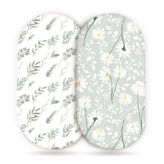 Cozy Elastic Fitted Cradle & Changing Table Sheet – Safari & Floral Prints
