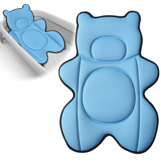 AquaNest™ Baby Bath Cushion with Suction Cups – Cozy Support for Newborn Bath Time (Blue)