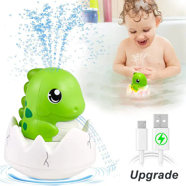 Light-Up Dino Bath Toy – Water Spray Fun