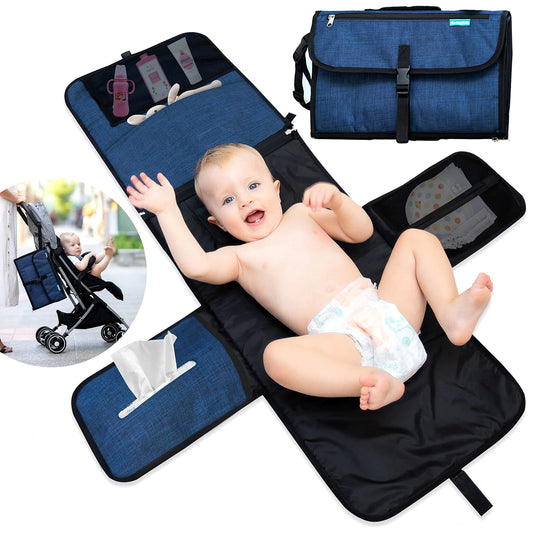 ChicGo™ Portable Diaper Changing Pad Bag – with Zip Storage & Wipe Pocket