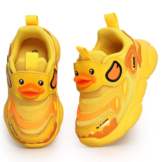 B.Duck® Toddler Sneakers – 3D Duck Design (Yellow)