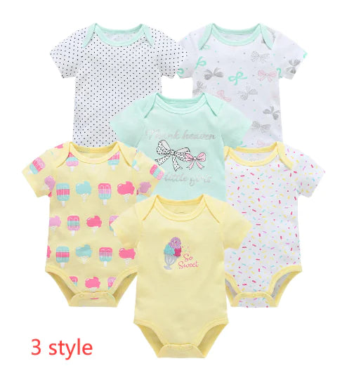 Summer Cotton Baby Outfit Set (6-Piece)