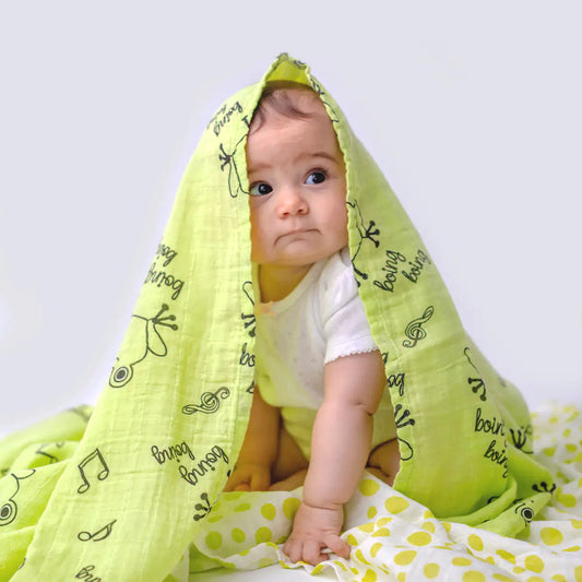 🌿 CottonSnug Baby Swaddle Blanket