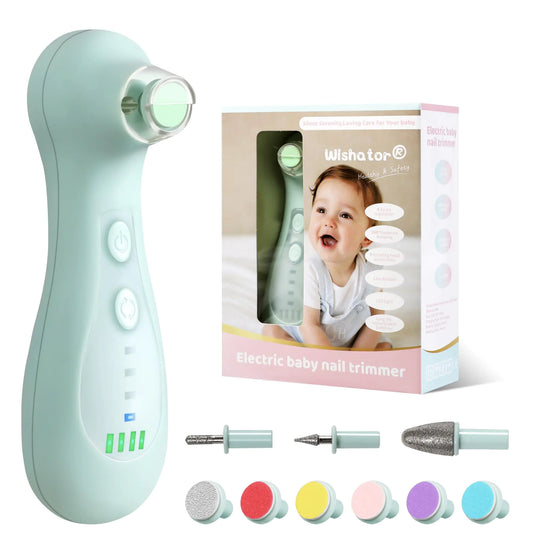 WishTrim Rechargeable Baby Nail File – Gentle Nail Trimmer with LED