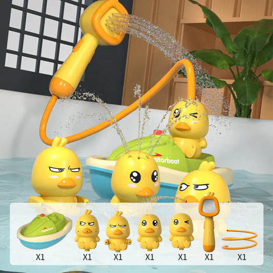 Kindora Duck Shower Toy — Rotating Electric Bath Play