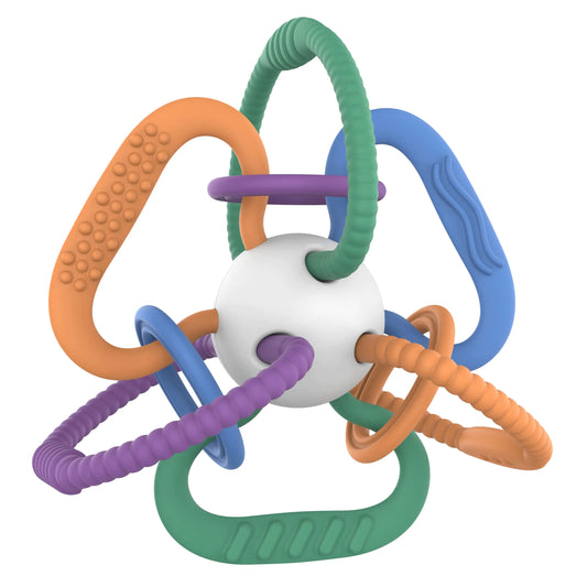 Sensory Ring Rattle – Multi-Texture Baby Teether