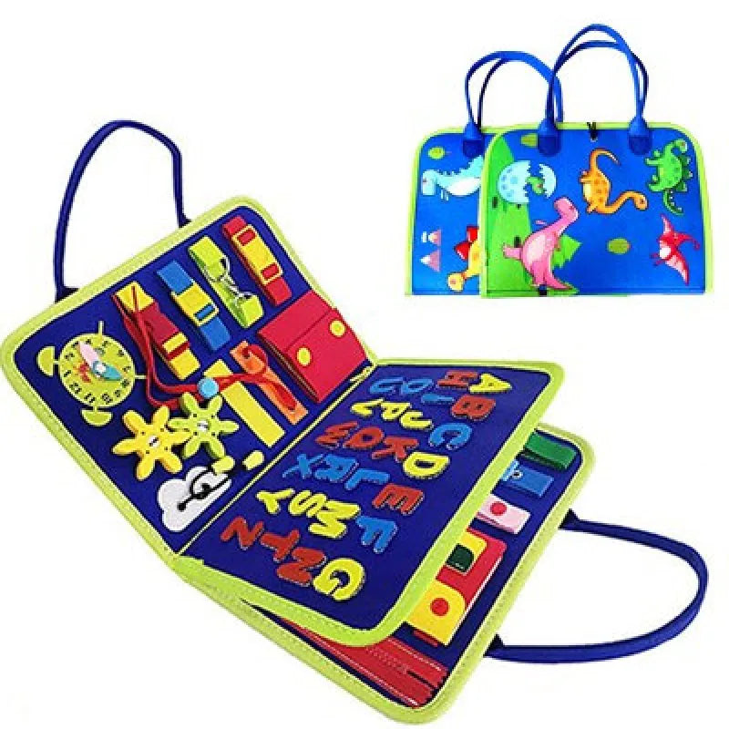 Kindora Montessori Busy Board — Travel Learning Activity Toy