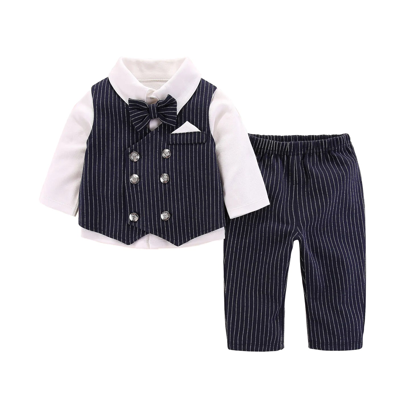β¨ Baby Gentleman 3-Piece Outfit Set β Shirt, Vest & Pants β¨