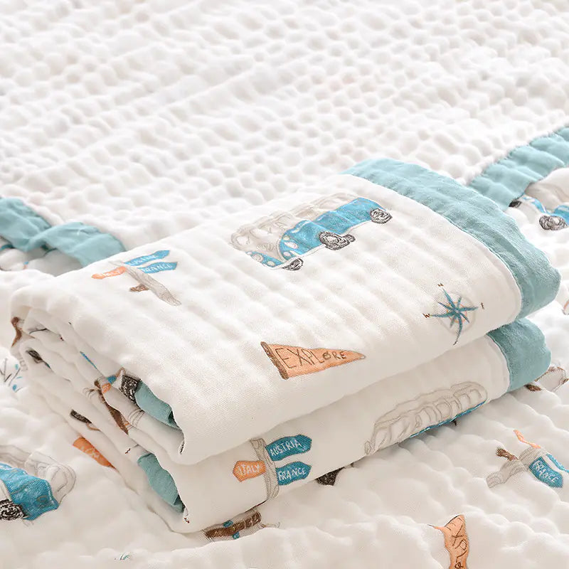 Kindora Muslin Baby Blanket — Soft Cotton Kids Throw