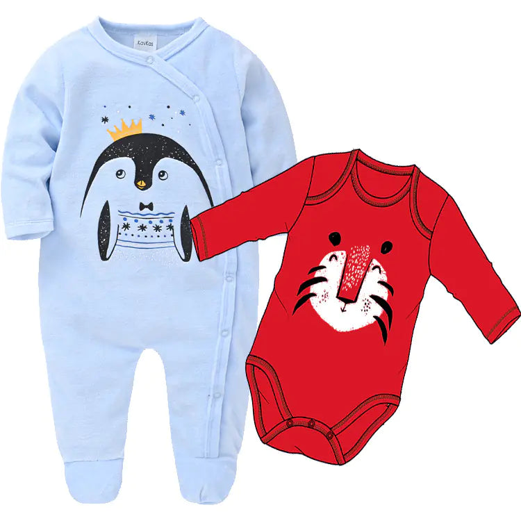 Cozy Velvet Baby Romper Set – Multiple Styles