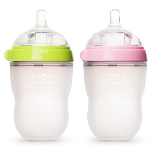 Comotomo™ SoftTouch Baby Bottles – 250ml (2-Pack) with Anti-Colic Nipples