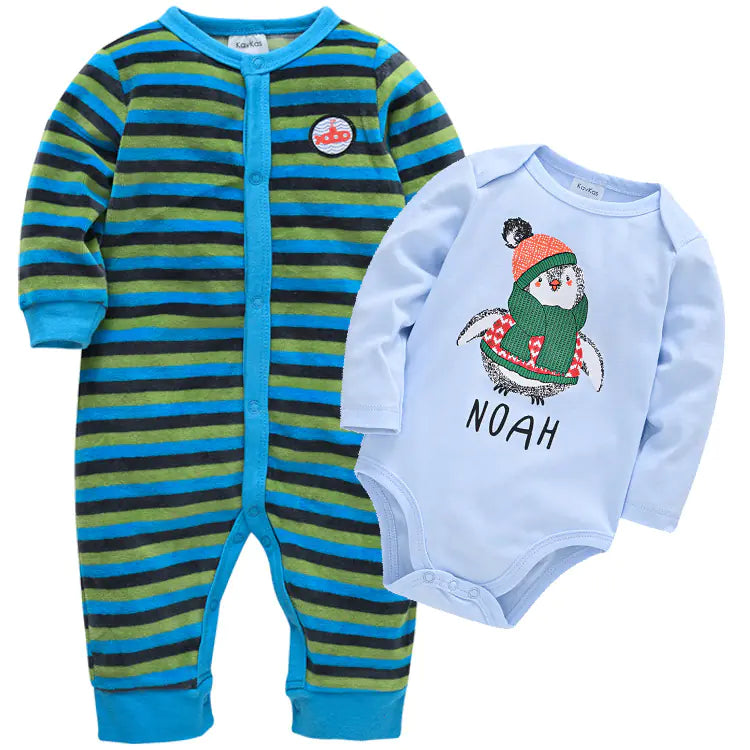 Cozy Velvet Baby Romper Set – Multiple Styles