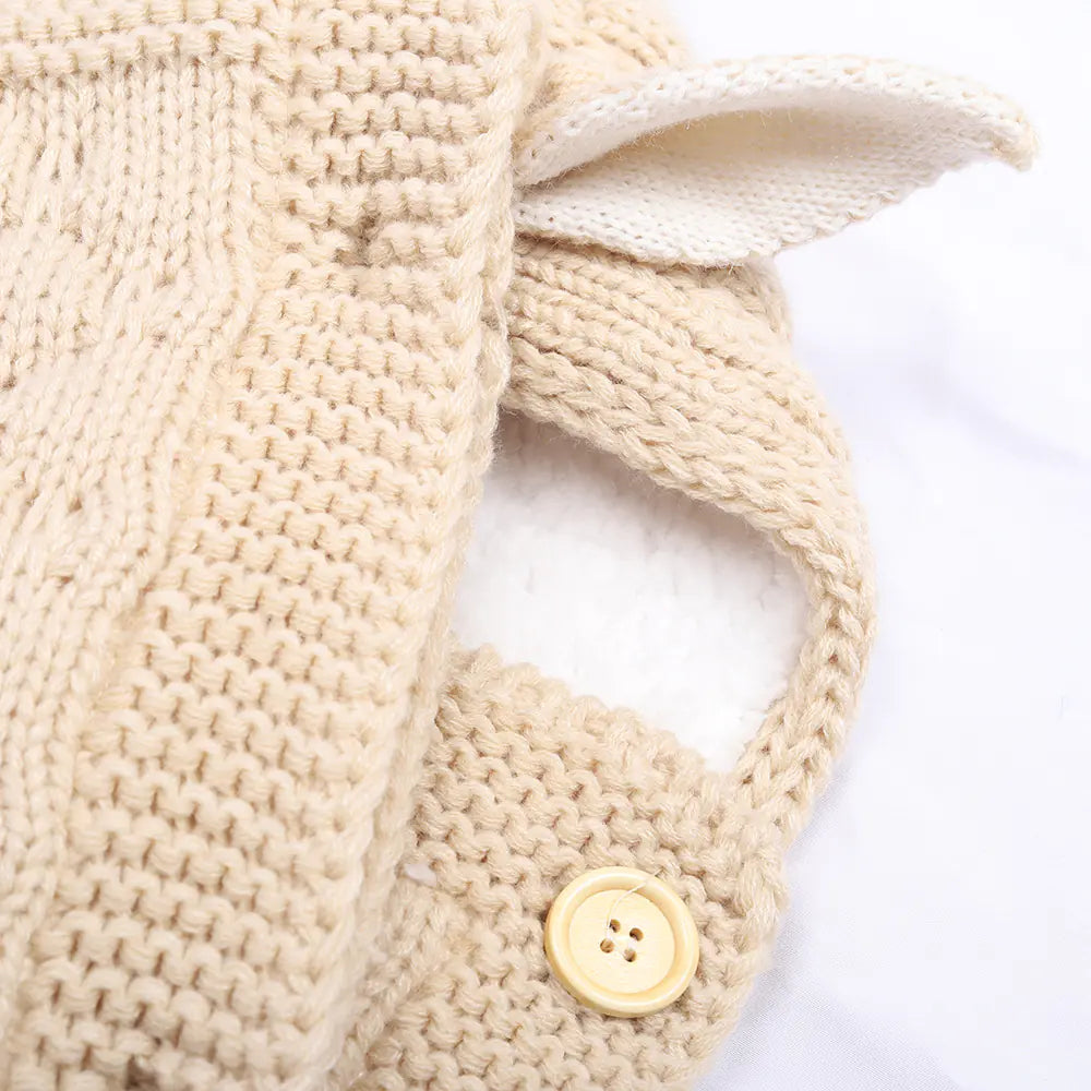Kindora Knit Sleep Sack — Baby Swaddle with Rabbit Ears