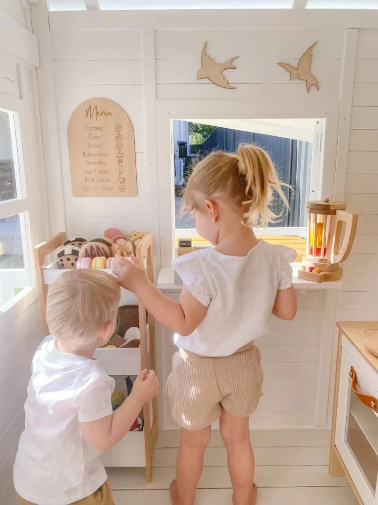 Kindora Wooden Blender Toy — Montessori Pretend Play Kitchen